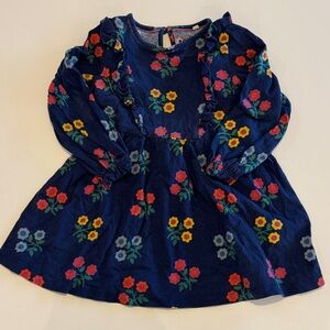 Mini Boden Blue Floral Girls Dress 2-3Y
